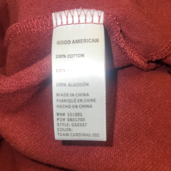 Good American Sueded Fleece Shacket Shirt Jacket In Burgundy Size XS - S - Picture 9 of 13